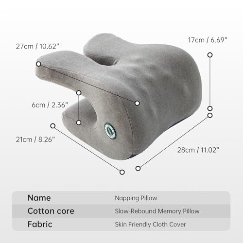 Adjustable Office Chair Pillow with Headrest & Memory Foam Neck Support