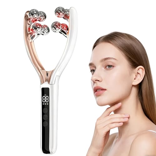 5-in-1 Facial Massager with 3D Roller & Heat