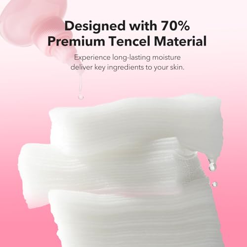 Facial Cotton Pads for Toner & DIY Masks - Ultra-Stretch & Reusable, 70% TENCEL