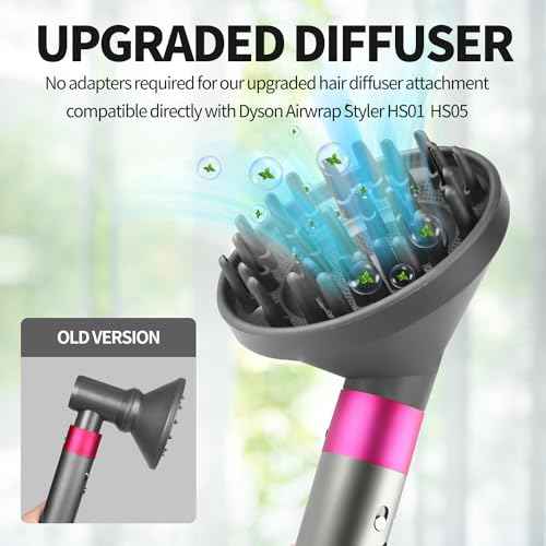 Upgraded Diffuser for Dyson Airwrap, Nozzle for All Models of Dyson Curling Iron, Diffuser Nozzle Attachment