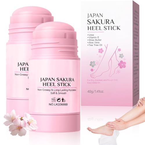 Sakura Heel Balm Stick for Cracked Feet - 2PCS Moisturizing Repair