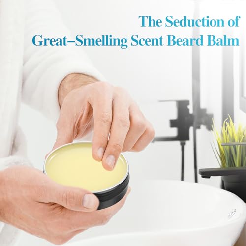 Beard Balm£¬2X Concentration Biotin Beard Balm for Men (2 oz) - Natural Mens Beard Oil with Castor Oil£¬Argan Oil, Jojoba Oil and Vitamin,Thickening for Beard£¬Beard Growth Softener
