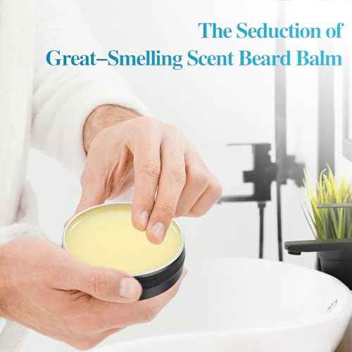 Biotin Beard Balm for Men & Conditioning Beard Wax - Made with Castor Oil Natural and Organic Ingredients - Hydrates & Thickens Facial Hair Growth- 2 Ounce Tin