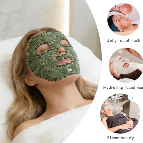 Gemshan Natural Jade Cooling Face Mask for Puffy Eyes