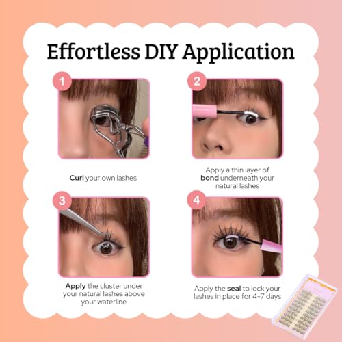 Idol Lashes Clusters 60Pcs K-pop 9-13mm Reusable Individual