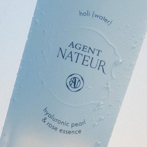 Agent Nateur - holi (water) Natural Pearl + Rose Hyaluronic Essence | Plump, Moisturize, Protect | Luxury, Non-Toxic Clean Skincare (Travel Size, 1 oz | 30 ml)