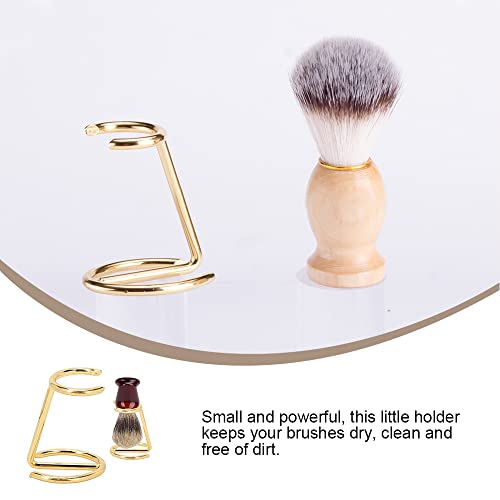 Shaving Brush Holder, Shaving Stand Shaving Razor and Brush Stand Christmas Men's Gift for Safety Razor Stand Place manual shaving foam brush Stainless Steel £¨Without Brush£©
