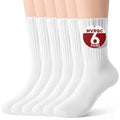 Crew Socks for Women & Men, 6 Pair Cotton Casual Calf Socks