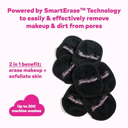 The Original MakeUp Eraser, 7-Day Set, Erase All Makeup With Just Water, Including Waterproof Mascara, Eyeliner, Foundation, Lipstick, Sunscreen, and More! (Road Less Traveled), 7ct.