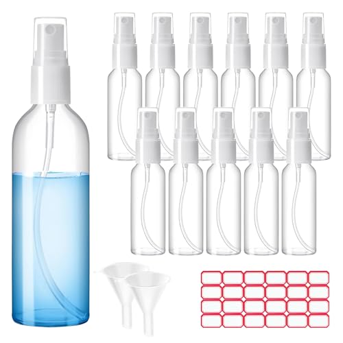 Zoizocp 30ml Clear Spray Bottles 12-Pack - Travel Refillable