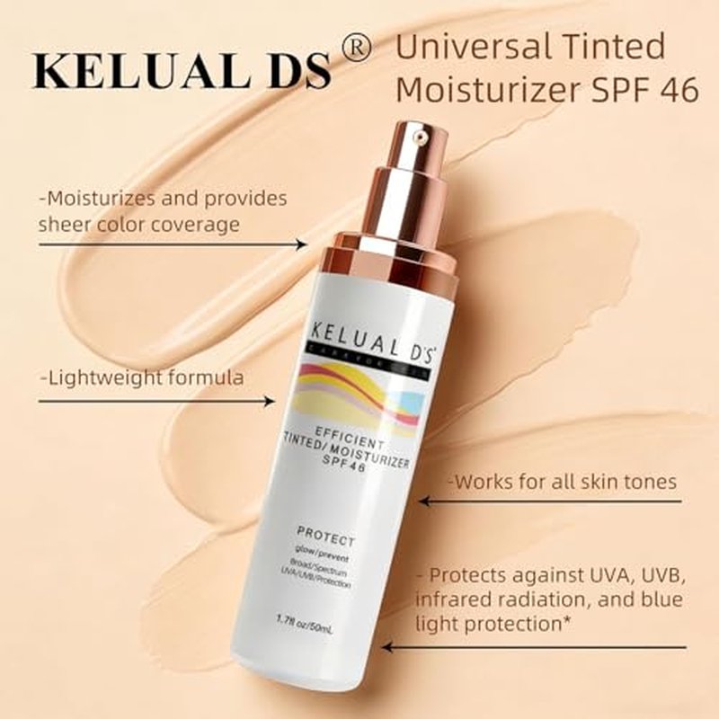 Anti-Aging Tinted Face Moisturizer & Sunscreen SPF 46 - 2 PCS