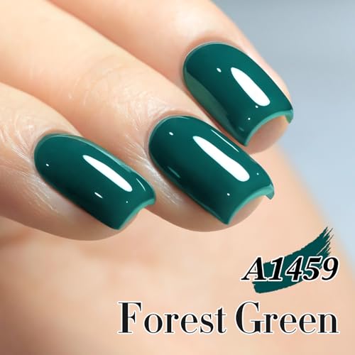 Double Rhythm Teal Green 15ML Gel Nail Polish - Same Color, Soak Off, Long-Lasting