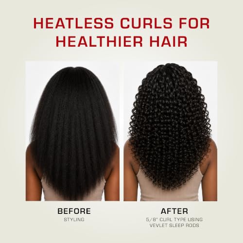 Red by Kiss Velvet Flexi Rods Heatless Curlers 5/8" (5 Count)