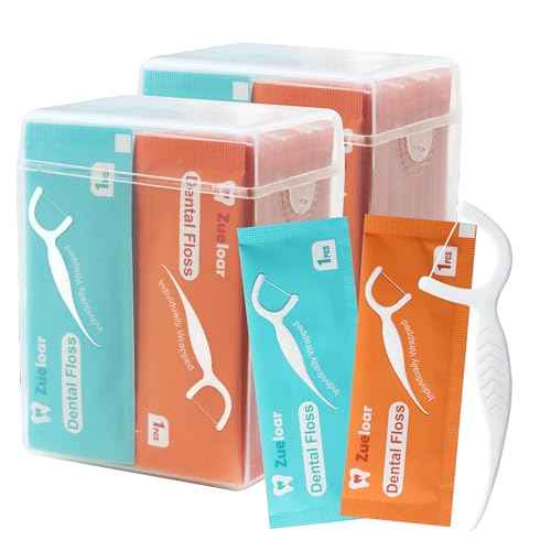 Individually Wrapped Dental Floss Picks, Floss Singles Case,100 Count Tooth Flossers for Travel Hotel Restaurant Party Office Car, Oral Care and Clean Teeth for Adults Kids (100)