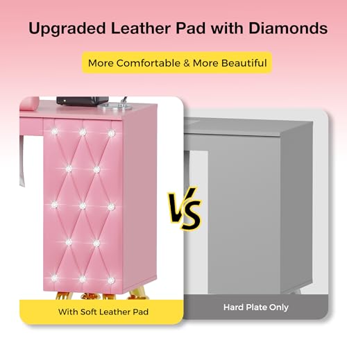 Kikihouse Manicure Table with Electric Dust Collector & Wrist Rest