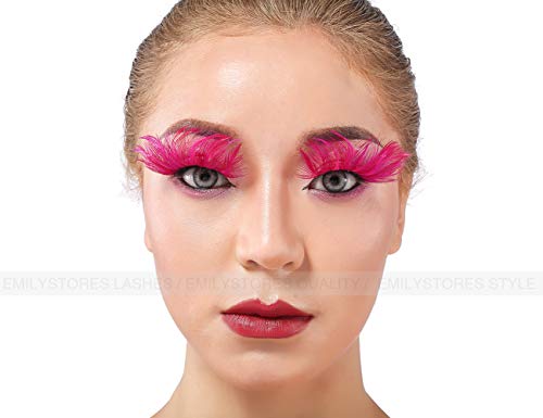 Pink Faux-Feather Dramatic Costume Eyelashes