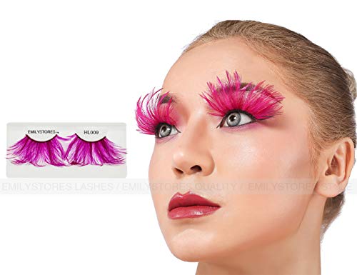 Pink Faux-Feather Dramatic Costume Eyelashes