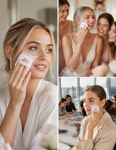 600 Oil Blotting Sheets for Face with Mirror & Puff