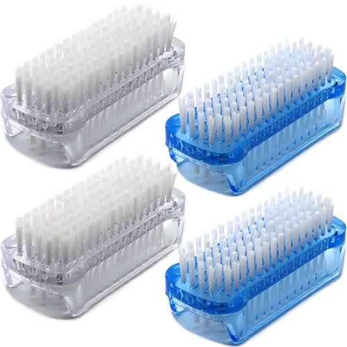 Two-Sided Nail Brush Set for Deep Cleaning - 4 Pack