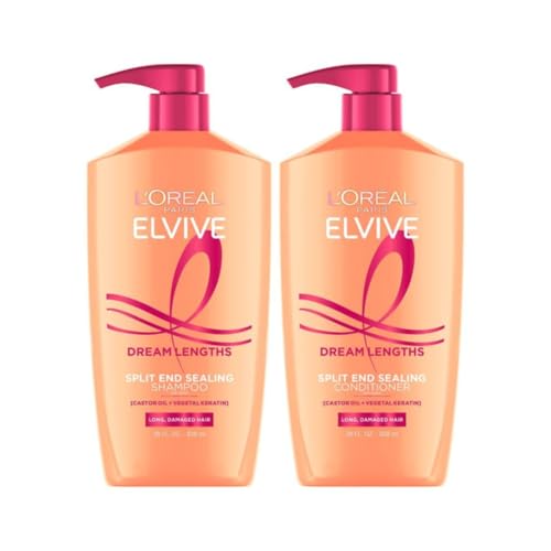 L'Oreal Paris Elvive Dream Lengths Shampoo & Conditioner Set, 56 Fl Oz