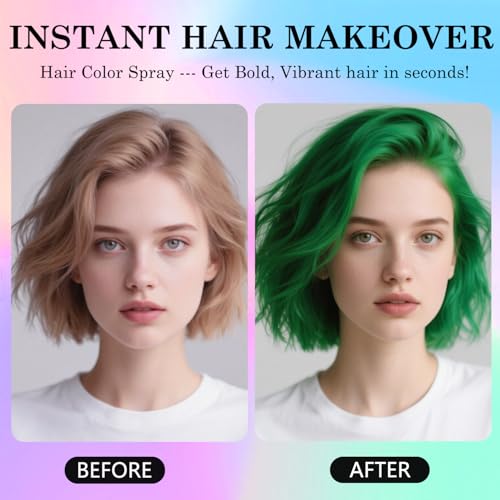 BliBling Green Temporary Hair Spray for Kids & Adults - Washable Color Dye, 4.06Oz