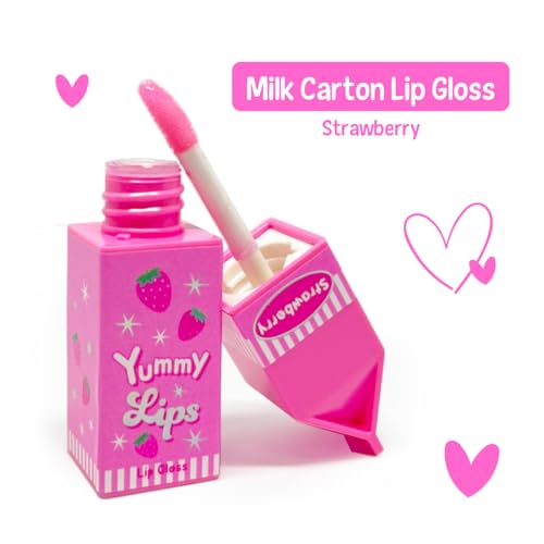 Hot Focus | Strawberry Flavored Lip Gloss Set ? Assorted Fruity Lip Gloss Flavors, Non-Toxic Makeup for Kids & Teens