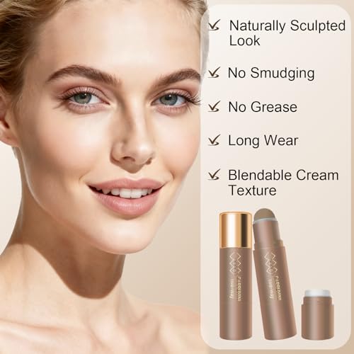 Cool Grey Contour Stick with Built-in Sponge | Fair Skin