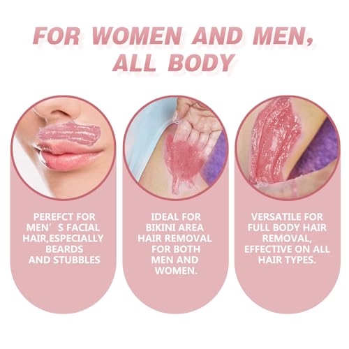 3lb Hard Wax Beads for Hair Removal, Pink Grande Bulk Waxing Beads for Coarse & Fine Hair, Face Bikini Body Brazilian Sensitive Skin, Stripless Wax Bean, Big bag for Professional Salon & Home Refill