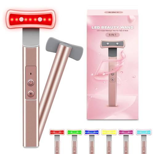 6-in-1 LED Light Therapy Wand for Face & Eyes