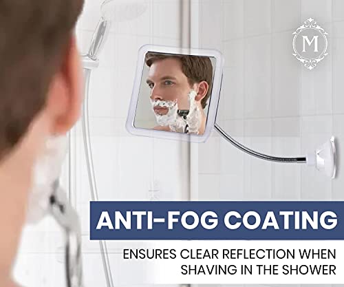 Mirrorvana Flexible Fogless Shower Mirror with Adjustable Gooseneck