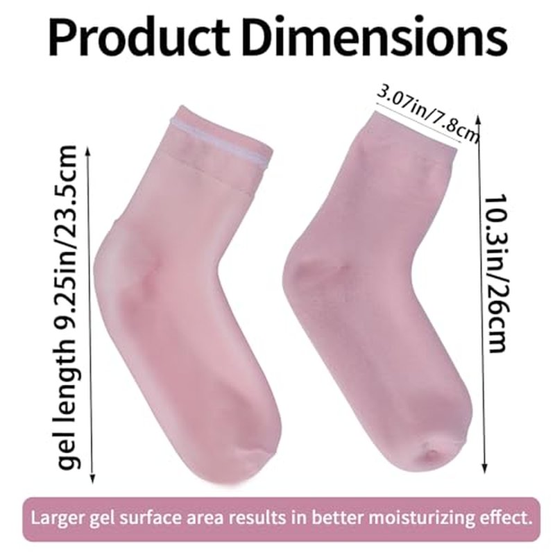 Moisturizing Gel Socks for Soft, Cracked Feet - Reusable Foot Care