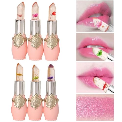 Crystal Flower Jelly Lipstick Set - 6 Pcs Temperature Change
