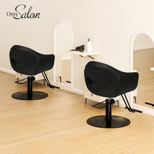 OmySalon Barber Chair - Heavy Duty Hydraulic Pump 330lbs