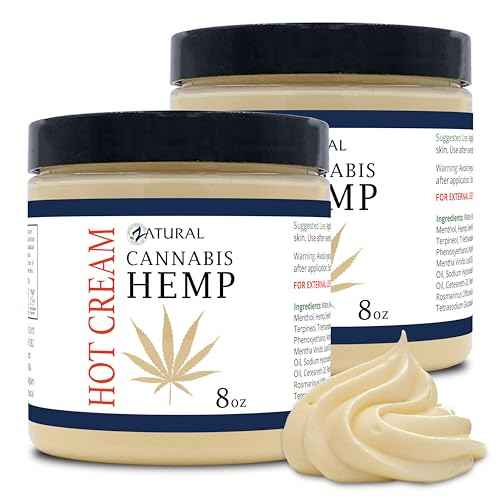 Zatural Hemp Hot Cream with Essential Oil Blend, Aloe, Hemp, and More (8oz 2-Pack)