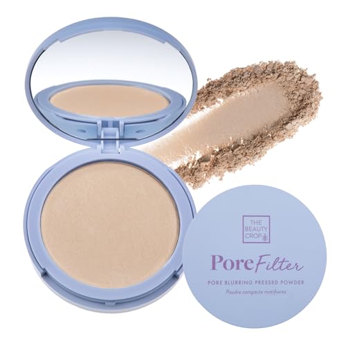 The Beauty Crop PoreFilter Pressed Powder Light Shade - Blurs Pores & Controls Shine - 0.34 oz