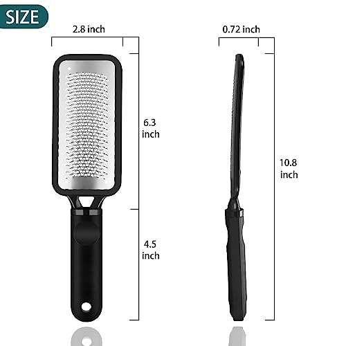 Stainless Steel Foot File Callus Remover, 2-Pack Pedicure Foot Rasp Tool
