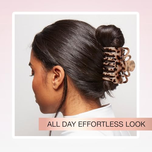Scunci Claw Clip for Thick Hair - No-Slip Grip, Tortoise