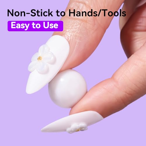 Makartt 4-in-1 White Solid Builder Gel - Non-Sticky 3D Nail Art & Extension Gel