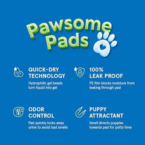 Puppy Pads Pet Pee Pads for Dogs & Puppy Training [100-COUNT] Potty Pads for Dogs 22" x 22" Leak-Proof Dog Pee Pads - Quick-Dry Surface - Heavy Duty Absorbent Disposable Dog Wee Pad Bulk Pack