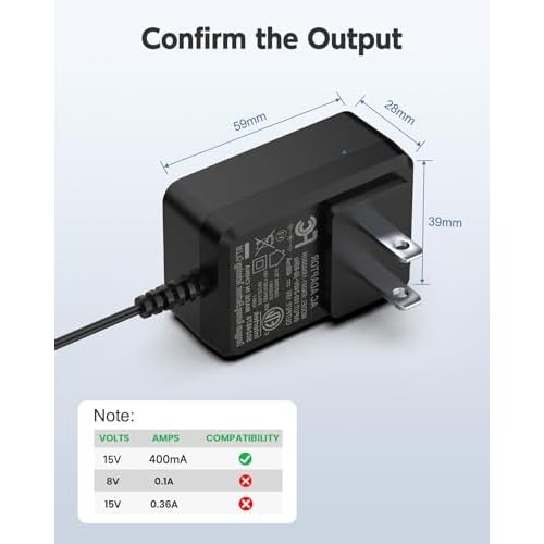 15V Charger Cord Fit for Philips Norelco HQ8505 9000 7000 5000 3000 Series mg5750 mg7790 Electric Shaver Razor Adapter Power Supply Cord