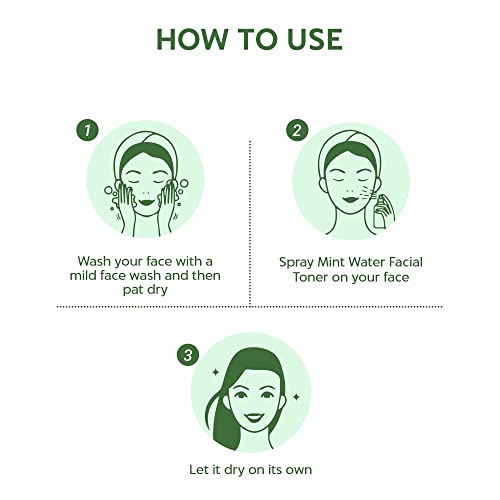 INDUS VALLEY Organic Mint Fresh Pore Tightening Skin Toner - (250ml), Natural Ingredients for Acne and Pore-Reducing, Gently Exfoliates, Deep Cleans, Brightens and Balances Skin for a Healthy Glow