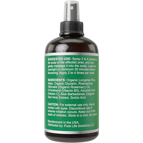 Hair Growth Spray with Rice Water & Rosemary - Thicker, Fuller Hair Solution