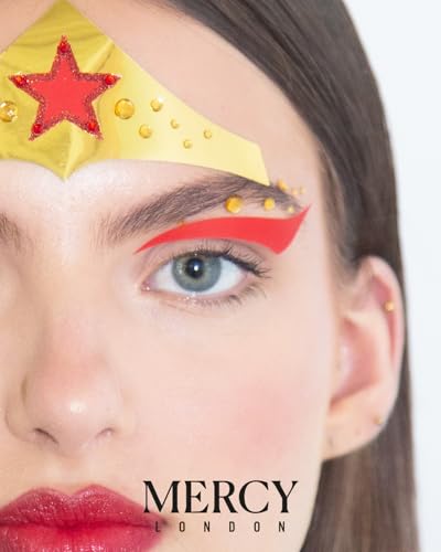 Face Jewels Stick On Gems Gold Headpiece Halloween Costume