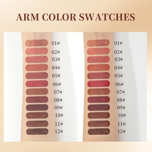 12-Color Matte Velvet Lip Liner Set - Waterproof & Long-Lasting