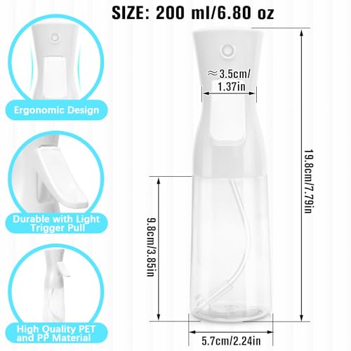 Continuous Spray Bottle for Hair & Plants, 6.8oz