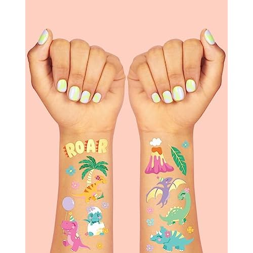 xo, Fetti Dinosaur Tattoos - 38 styles | Birthday Party Supplies, Dinosaur Party Favors, T-rex Decorations