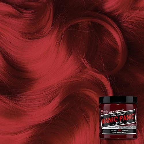 MANIC PANIC Classic Vampire Red Semi Permanent Hair Color - Deep Blood Red Hair Dye for Women & Men That Lasts 4-6 Weeks - Vegan, Ammonia & Cruelty-Free - Create & Mix Custom Shades (4oz)