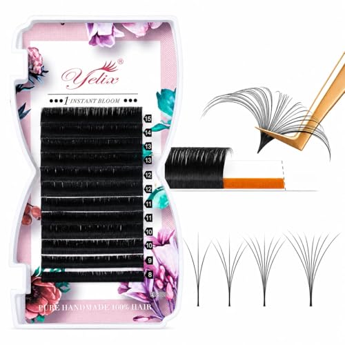 Yelix Easy Fan Lash Extensions B/C/CC/D Curl 8-15mm