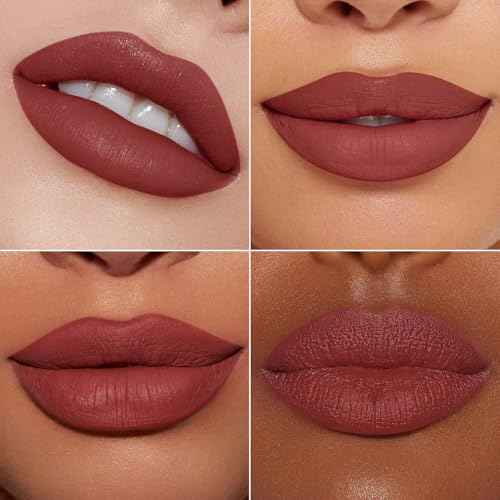 Brown Nude Lipstick for Women Color Stay Long Lasting Lipsticks, No Smudge Matte Liquid Lipstick Transferproof Waterproof Lip Stick, DINNER TIME