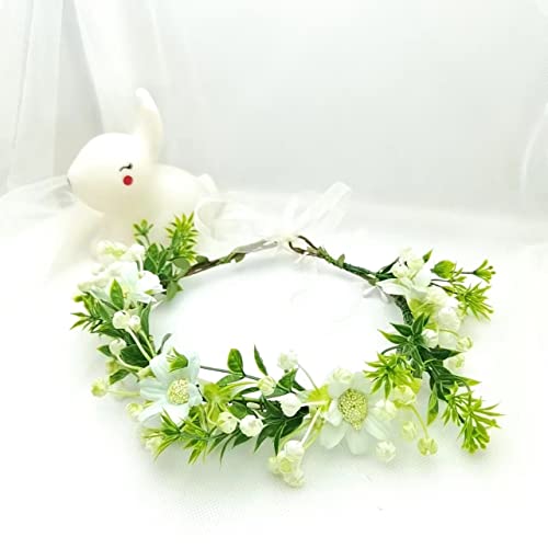 JSBH 2pcs Flower Crown Headband for Women and Girls - Perfect for Weddings, Festivals, and Parties (Pink - Roses)